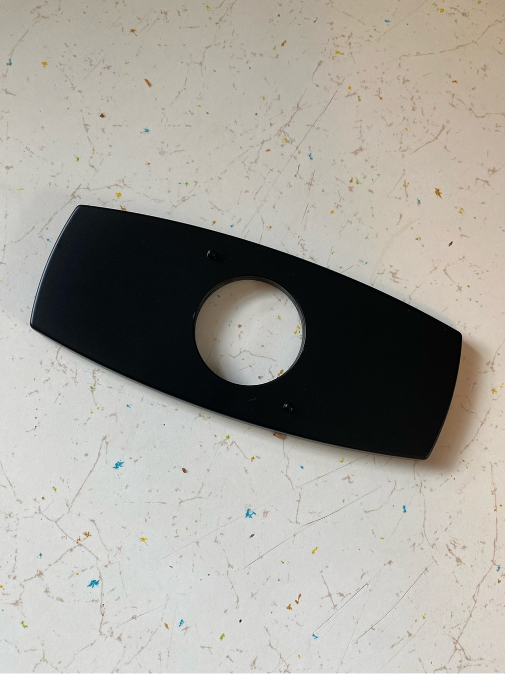 Kohler Matte Black faucet deck mounting plate